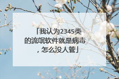 我认为2345类的流氓软件就是病毒，怎么没人管
