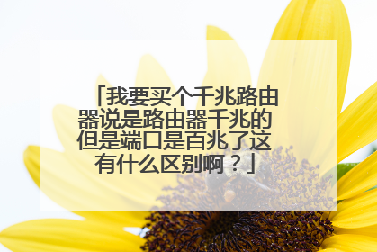 我要买个千兆路由器说是路由器千兆的但是端口是百兆了这有什么区别啊？