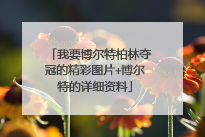 我要博尔特柏林夺冠的精彩图片+博尔特的详细资料