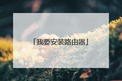我要安装路由器