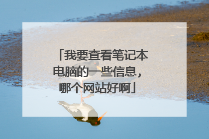 我要查看笔记本电脑的一些信息,哪个网站好啊