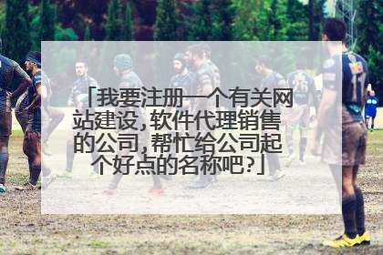 我要注册一个有关网站建设,软件代理销售的公司,帮忙给公司起个好点的名称吧?