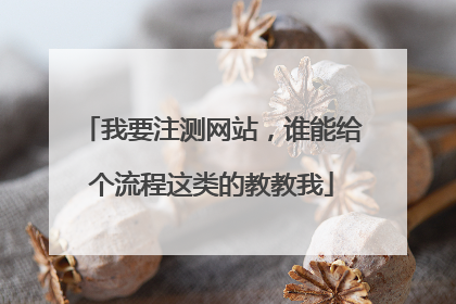 我要注测网站，谁能给个流程这类的教教我