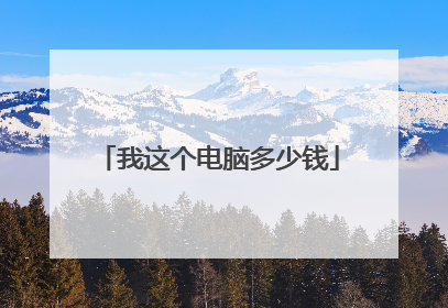 我这个电脑多少钱