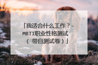 我适合什么工作？-MBTI职业性格测试 ( 带自测试卷）