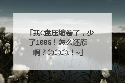 我C盘压缩卷了，少了100G！怎么还原啊？急急急！~