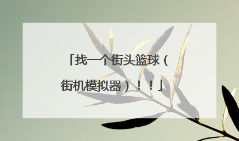 找一个街头篮球(街机模拟器)!!