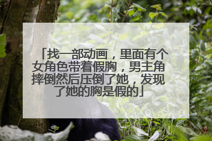 找一部动画，里面有个女角色带着假胸，男主角摔倒然后压倒了她，发现了她的胸是假的