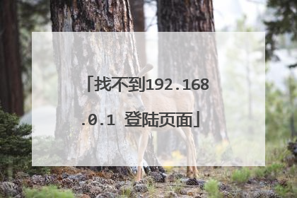 找不到192.168.0.1 登陆页面