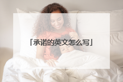 承诺的英文怎么写