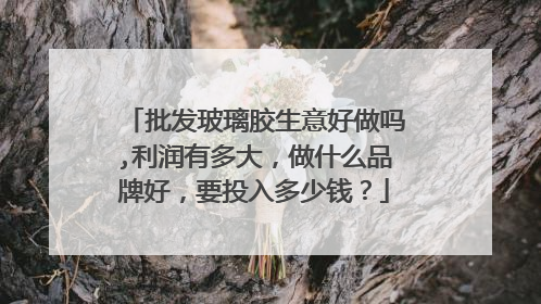 批发玻璃胶生意好做吗,利润有多大,做什么品牌好,要投入多少钱?
