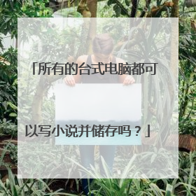 所有的台式电脑都可以写小说并储存吗?