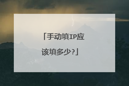 手动填IP应该填多少?