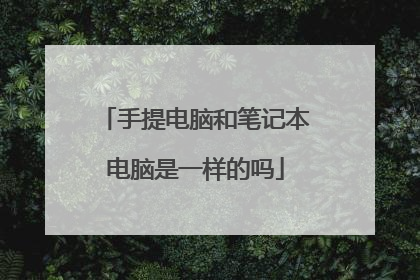 手提电脑和笔记本电脑是一样的吗