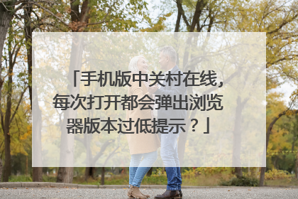 手机版中关村在线,每次打开都会弹出浏览器版本过低提示？