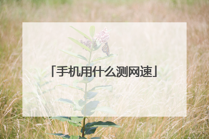 手机用什么测网速