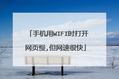 手机用WIFI时打开网页慢,但网速很快