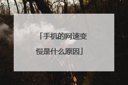 手机的网速变慢是什么原因