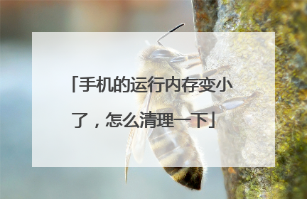 手机的运行内存变小了，怎么清理一下