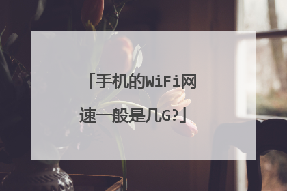 手机的WiFi网速一般是几G?