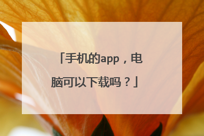 手机的app，电脑可以下载吗？