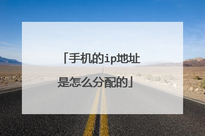 手机的ip地址是怎么分配的