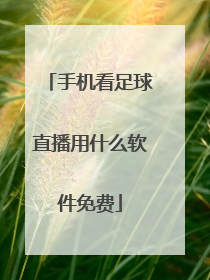 手机看足球直播用什么软件免费