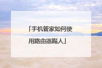 手机管家如何使用路由器踢人