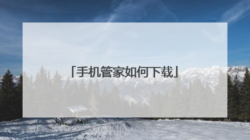 手机管家如何下载