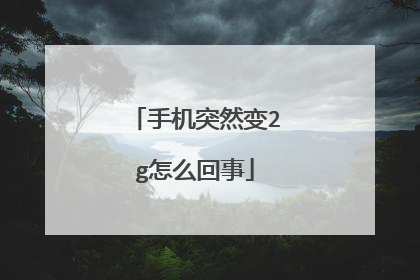 手机突然变2g怎么回事