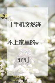 手机突然连不上家里的wifi