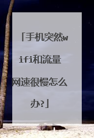 手机突然wifi和流量网速很慢怎么办?