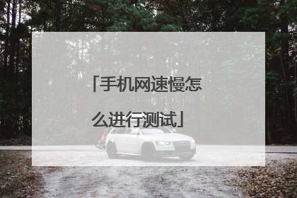 手机网速慢怎么进行测试