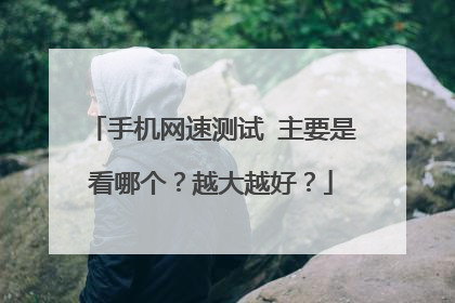 手机网速测试 主要是看哪个?越大越好?