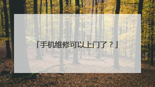 手机维修可以上门了?
