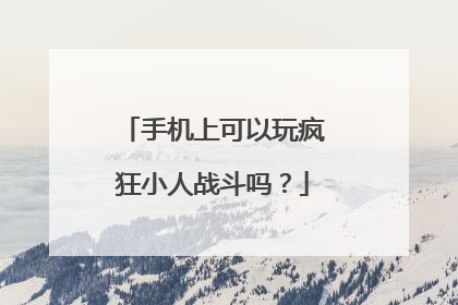 手机上可以玩疯狂小人战斗吗?