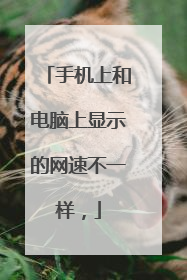 手机上和电脑上显示的网速不一样,