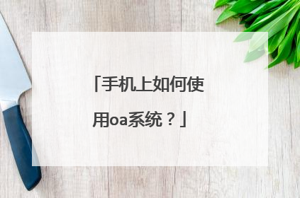 手机上如何使用oa系统?