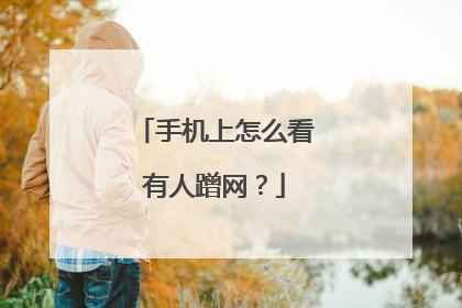 手机上怎么看有人蹭网?