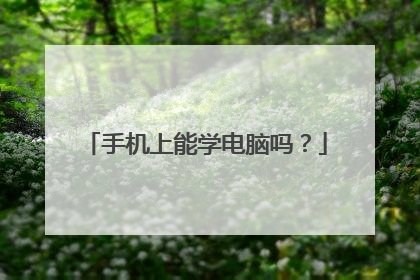手机上能学电脑吗？