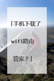 手机下载了wifi路由管家?