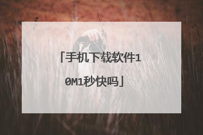 手机下载软件10M1秒快吗