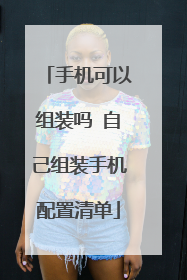 手机可以组装吗 自己组装手机配置清单