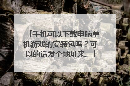 手机可以下载电脑单机游戏的安装包吗?可以的话发个地址来。