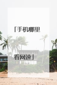 手机哪里看网速