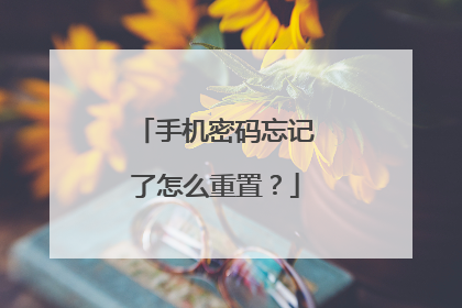 手机密码忘记了怎么重置？