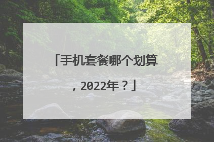 手机套餐哪个划算，2022年？