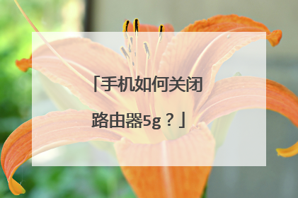 手机如何关闭路由器5g?