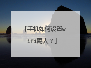 手机如何设置wifi踢人？