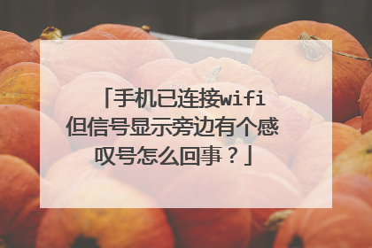 手机已连接wifi但信号显示旁边有个感叹号怎么回事?